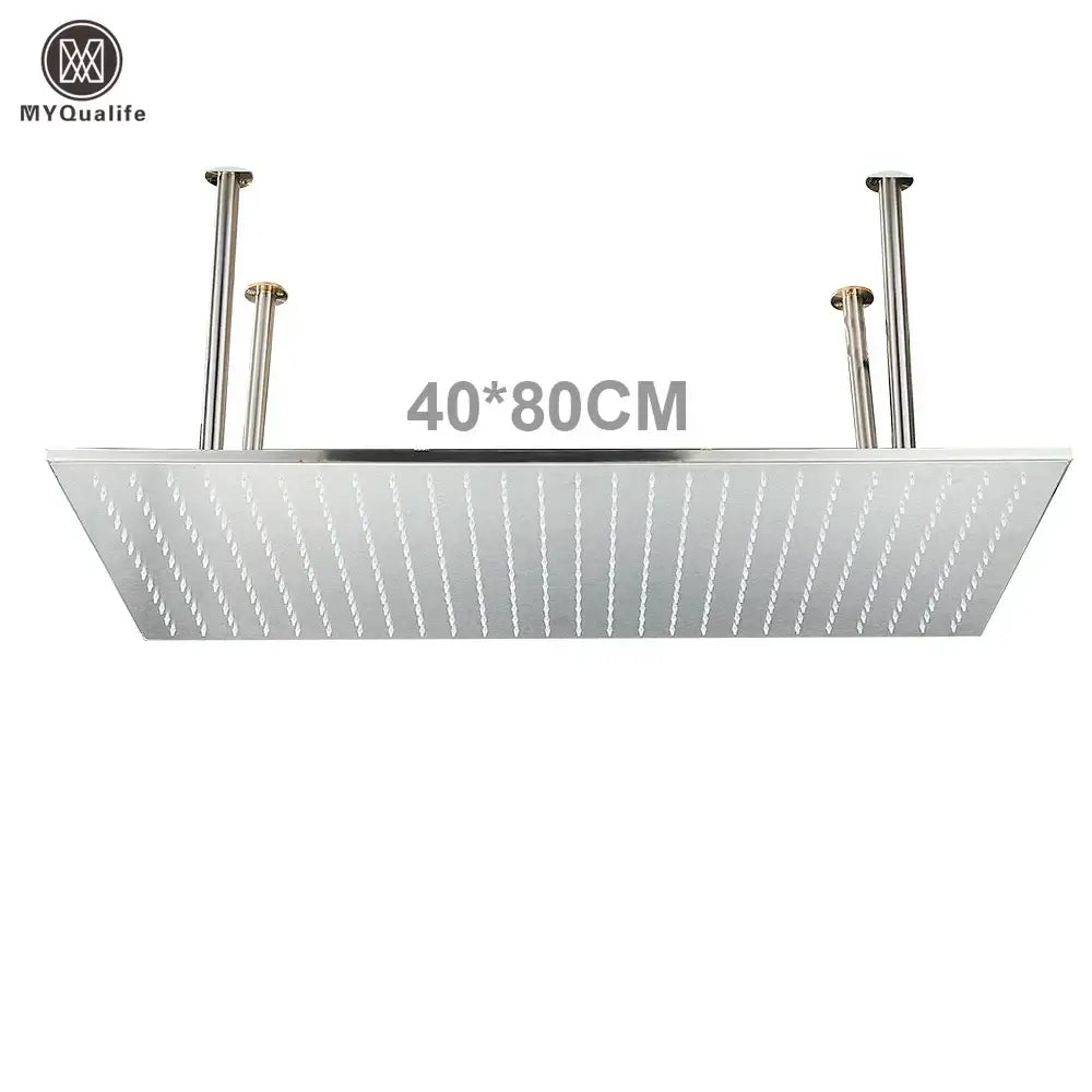 Modern led rainfall shower head – bathroom color changing luxury