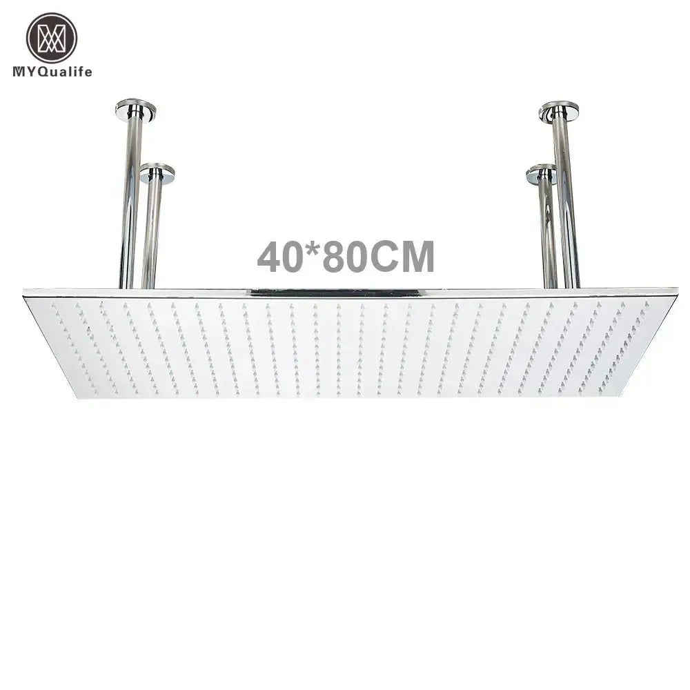 Modern led rainfall shower head – bathroom color changing luxury