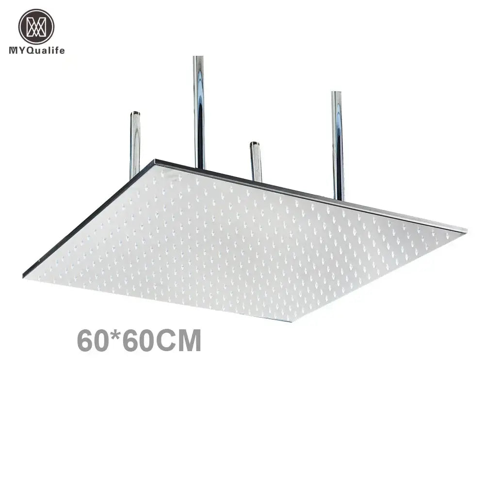 Modern led rainfall shower head – bathroom color changing luxury