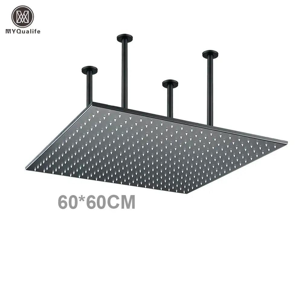 Modern led rainfall shower head – bathroom color changing luxury