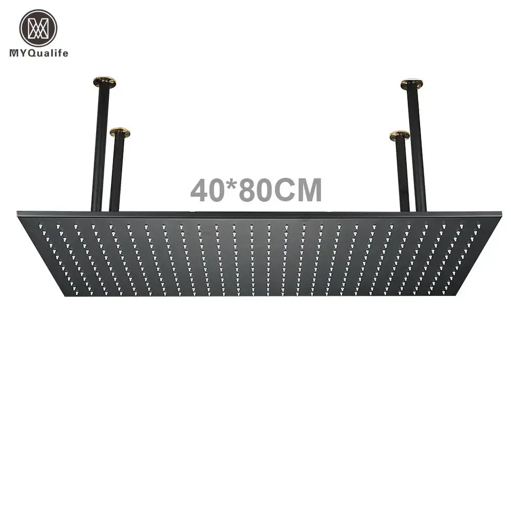 Modern led rainfall shower head – bathroom color changing luxury