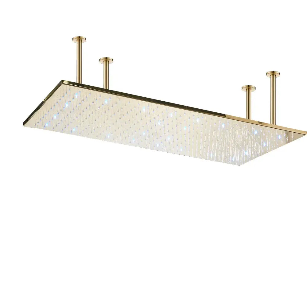 Modern led rainfall shower head – bathroom color changing luxury