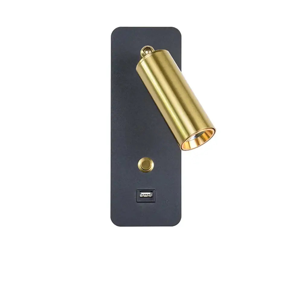 Modern led wall lights with usb charging port bedroom sconce