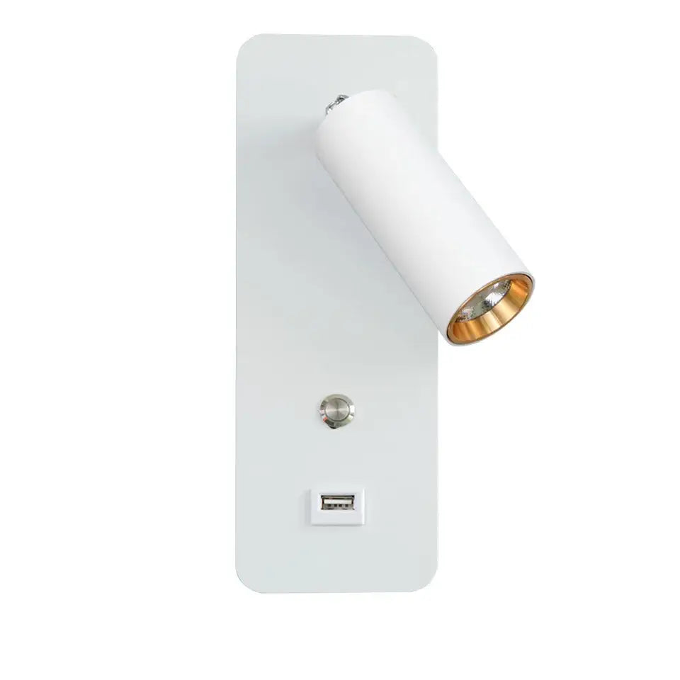 Modern led wall lights with usb charging port bedroom sconce