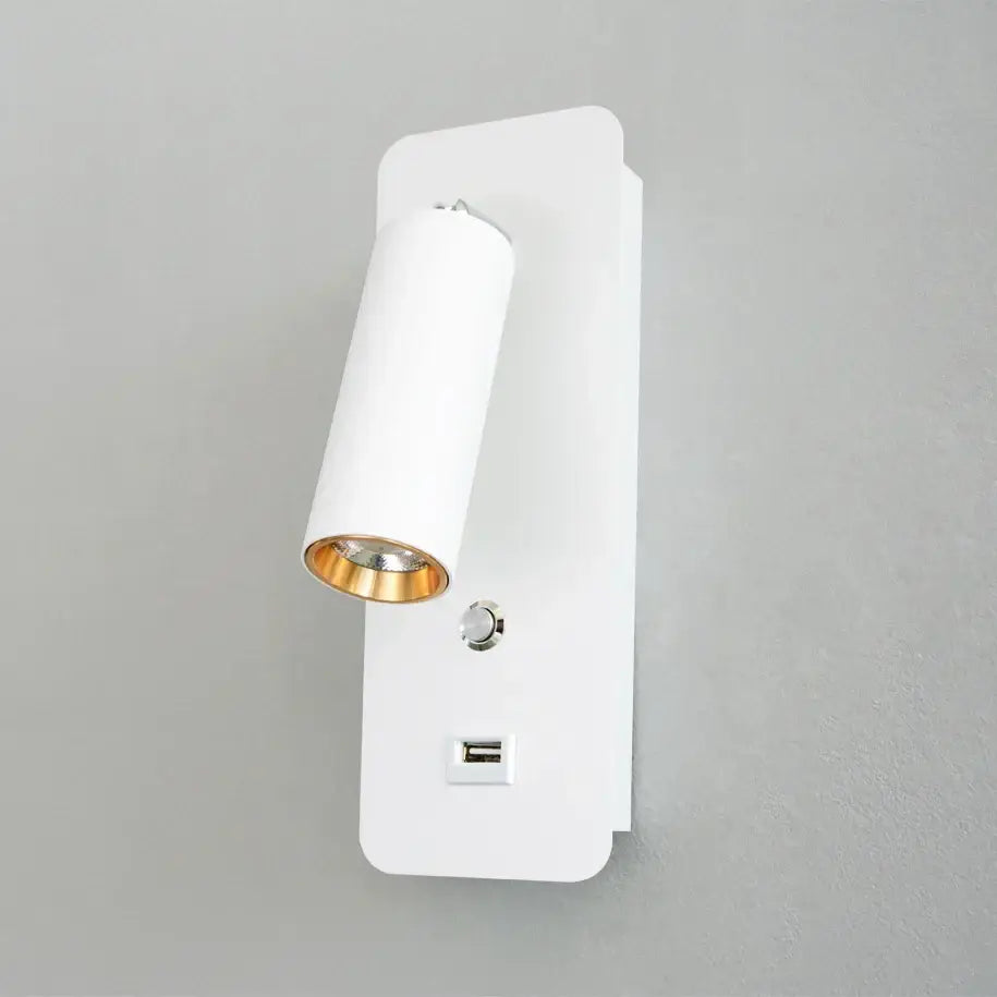 Modern led wall lights with usb charging port bedroom sconce