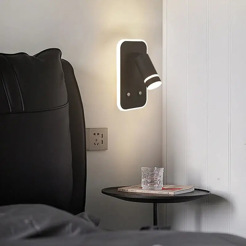 Modern led wall sconce with usb charging port – bedroom reading light
