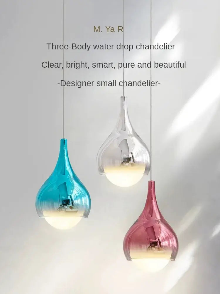 Modern led water droplet ceiling chandelier dining room light