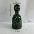 Modern leopard texture glass vase black & white dining room decanter