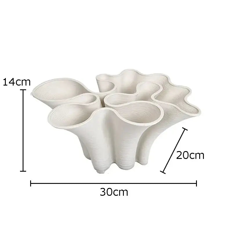 Modern light blue bud shape ceramic vase living room coral decor