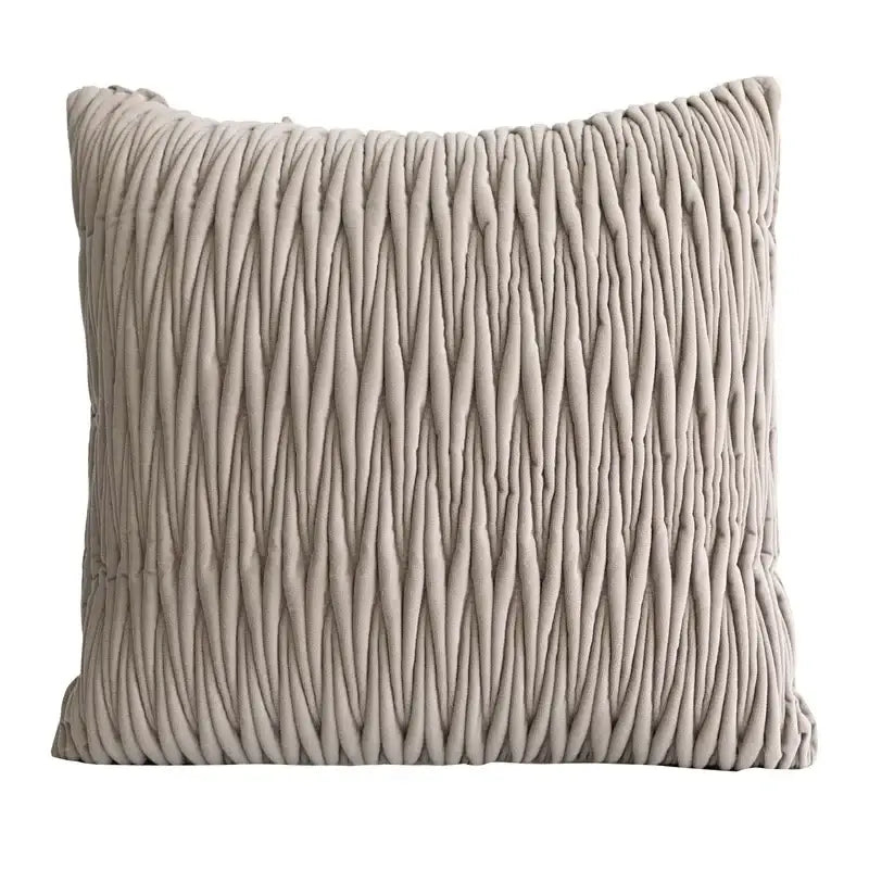 Modern light coffee patchwork pillow covers living room decor