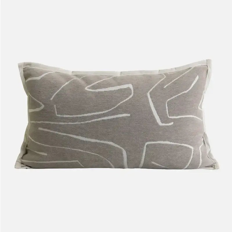 Modern light coffee patchwork pillow covers living room decor
