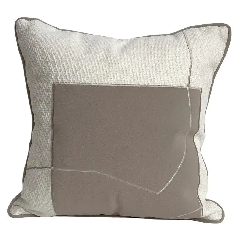 Modern light coffee patchwork pillow covers living room decor