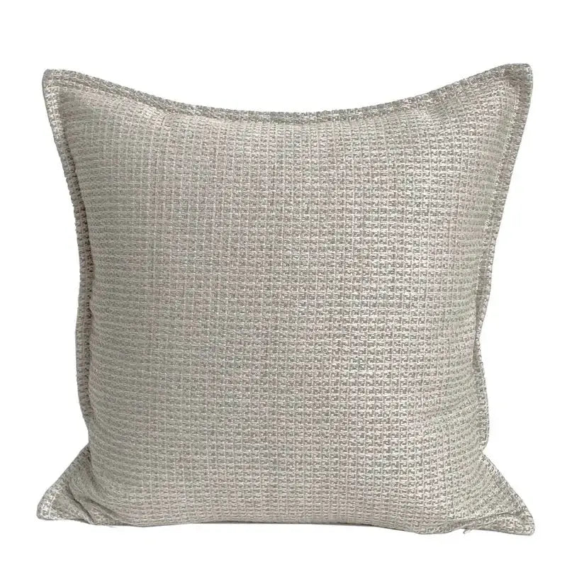 Modern light coffee patchwork pillow covers living room decor