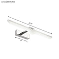 Modern linear acrylic nickel finish wall sconce – bathroom light