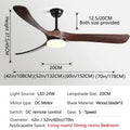 Modern luxury black and dark brown wooden ceiling fan living room
