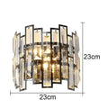 Modern luxury black crystal led wall lamp for living room