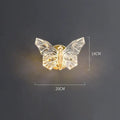 Modern luxury crystal butterfly wall lamp for bedroom decor