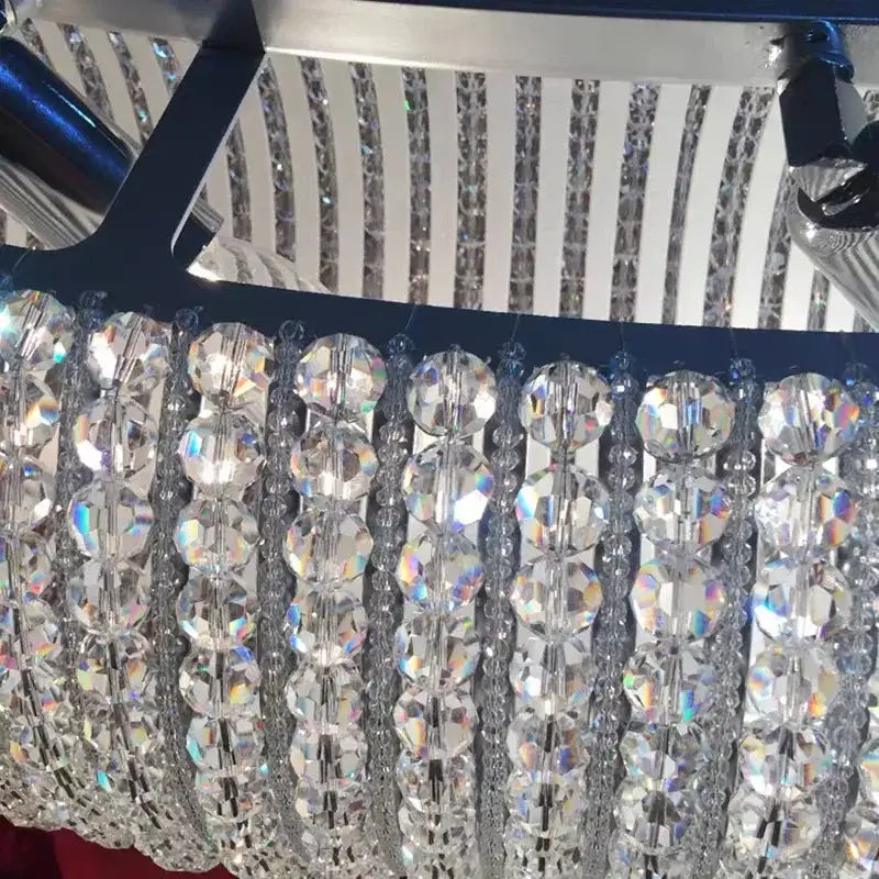 Modern luxury crystal circle chandelier living room pendant light