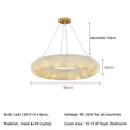 Modern luxury crystal circle chandelier living room pendant light