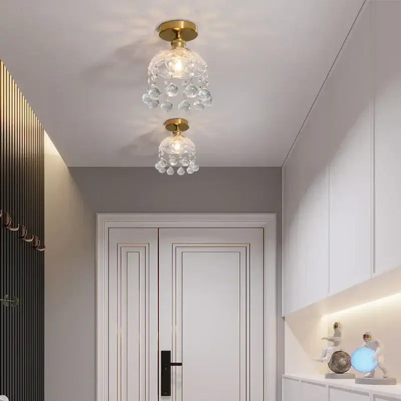 Modern luxury decorbites crystal glass ceiling lamp living room light