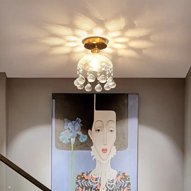 Modern luxury decorbites crystal glass ceiling lamp living room light