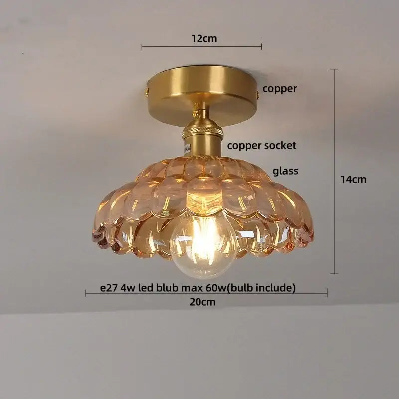 Modern luxury decorbites crystal glass ceiling lamp living room light