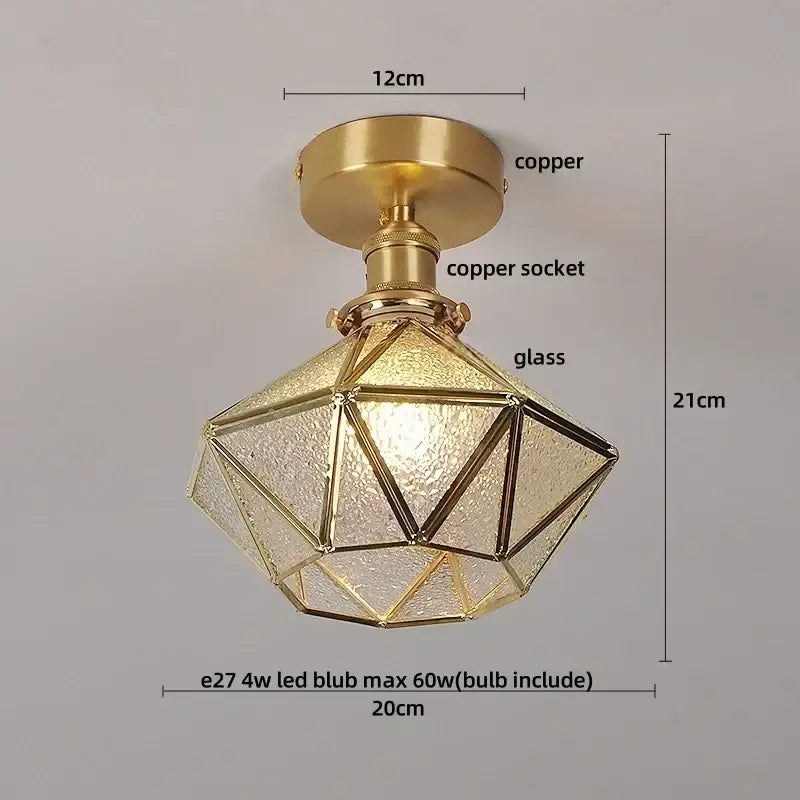 Modern luxury decorbites crystal glass ceiling lamp living room light