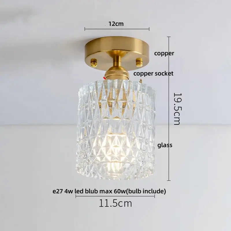 Modern luxury decorbites crystal glass ceiling lamp living room light