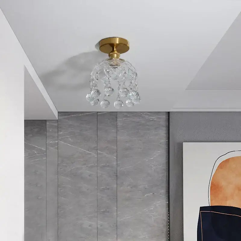 Modern luxury decorbites crystal glass ceiling lamp living room light
