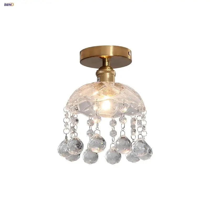 Modern luxury decorbites crystal glass ceiling lamp living room light