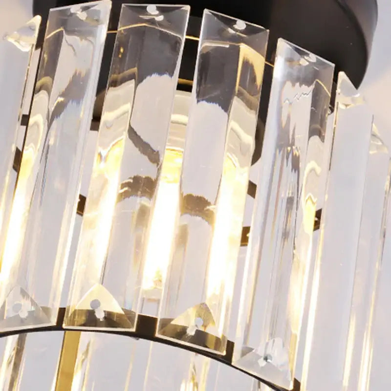 Modern luxury gold & black crystal aisle ceiling light corridor lamp