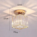 Modern luxury gold & black crystal aisle ceiling light corridor lamp