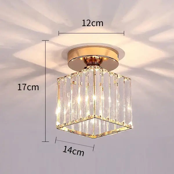 Modern luxury gold & black crystal aisle ceiling light corridor lamp