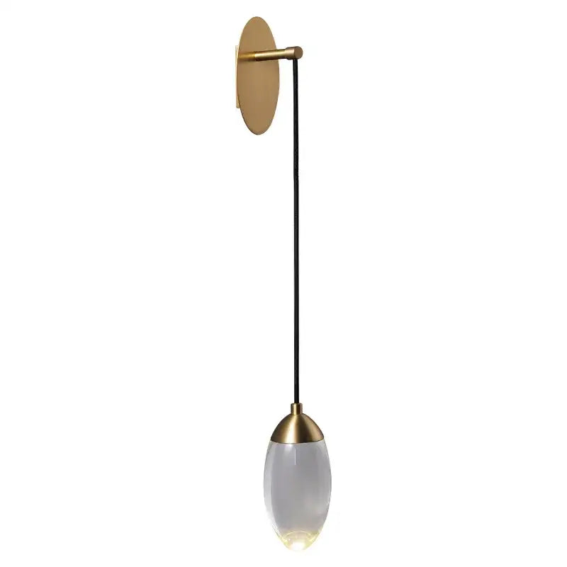 Modern luxury gold crystal led wall light bedroom sconce