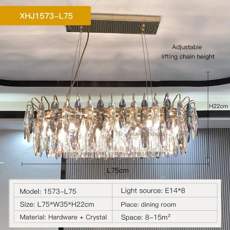Modern luxury gold decorbites crystal atmosphere chandelier dining room