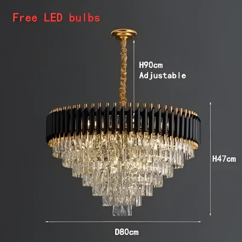 Modern luxury gold & white crystal chandelier living room light