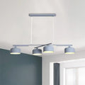 Modern macaron drum gray 4 light chandelier dining room pendant