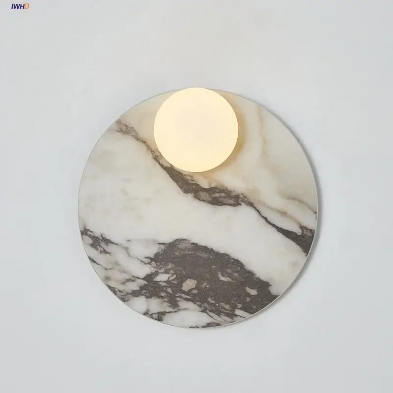 Modern marble glass globe led wall lamp bathroom sconce