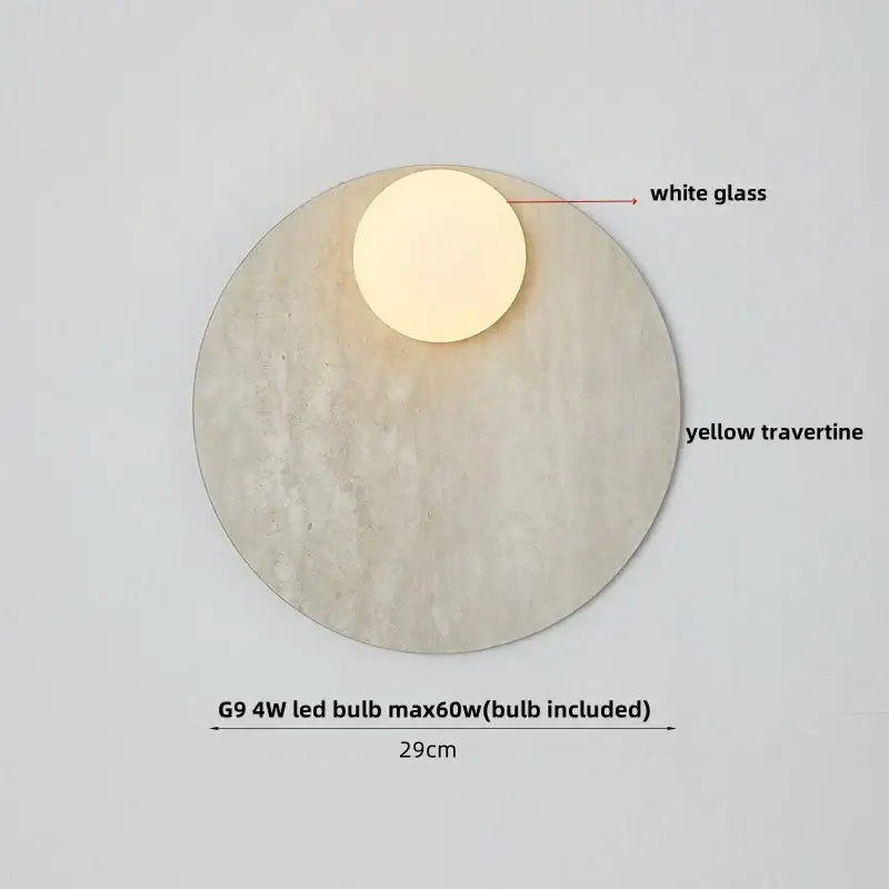 Modern marble glass globe led wall lamp bathroom sconce