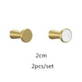 Modern marbled stone and brushed gold towel hook bathroom decor