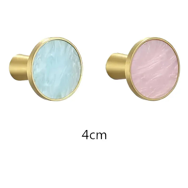 Modern marbled stone and brushed gold towel hook bathroom decor
