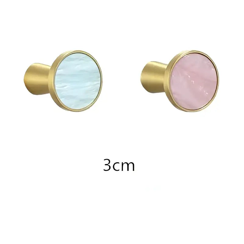 Modern marbled stone and brushed gold towel hook bathroom decor