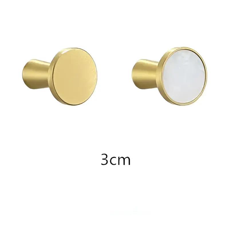 Modern marbled stone and brushed gold towel hook bathroom decor