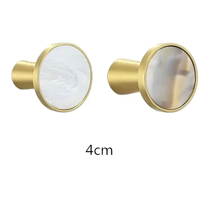 Modern marbled stone and brushed gold towel hook bathroom decor