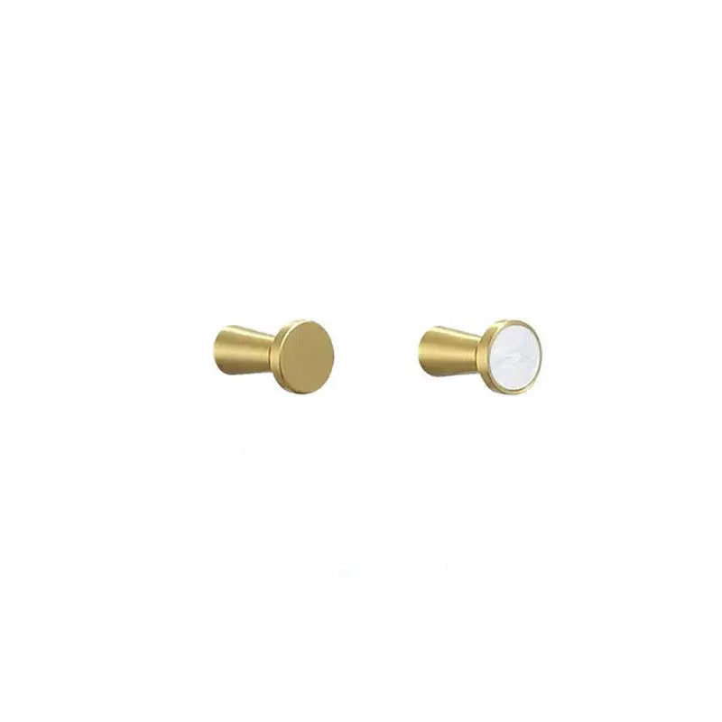 Modern marbled stone and brushed gold towel hook bathroom decor