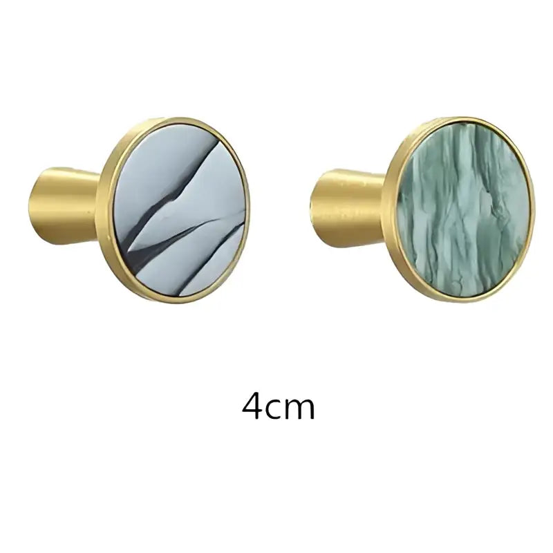 Modern marbled stone and brushed gold towel hook bathroom decor