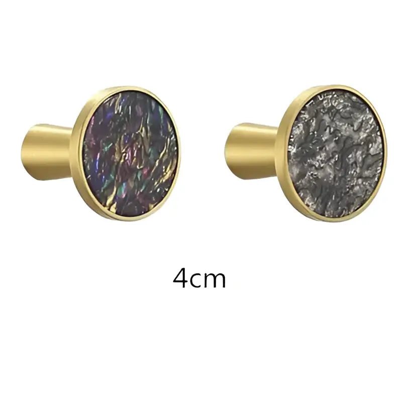 Modern marbled stone and brushed gold towel hook bathroom decor