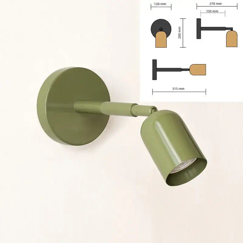 Modern matte adjustable gu10 led wall sconce for bedroom