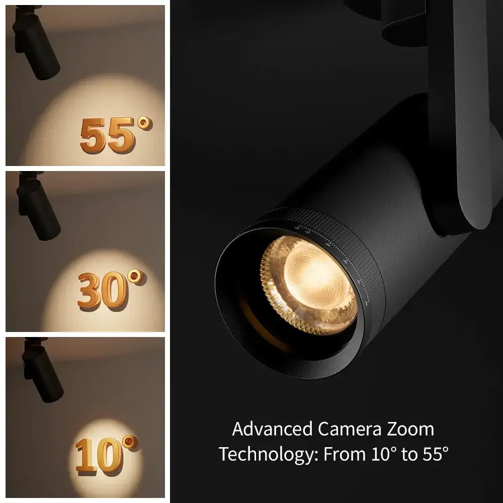 Modern matte black 12w dimmable led ceiling spotlight living room