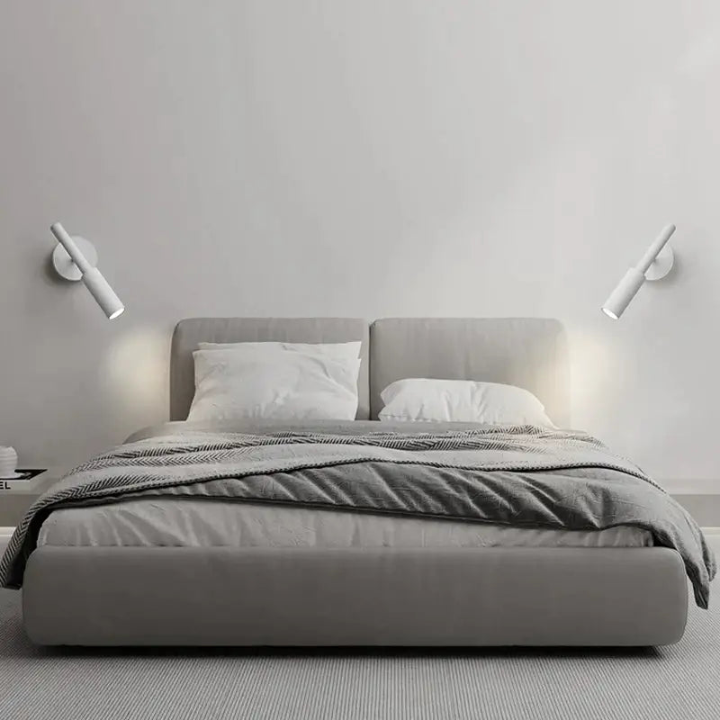 Modern matte black adjustable led wall lamp bedroom reading light